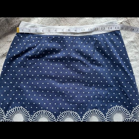 Boden Blue and White A-Line Skirt - Picture 11 of 14